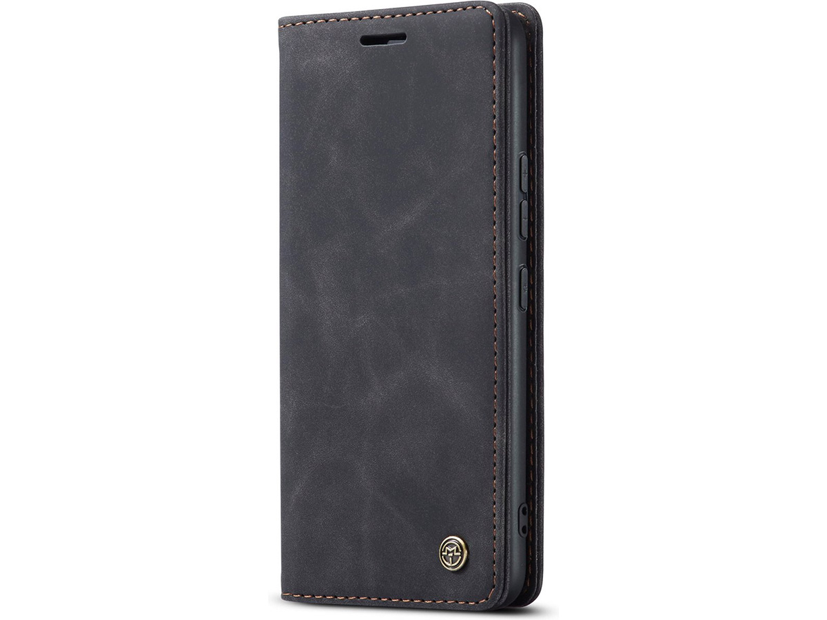 CaseMania Vintage Slim Bookcase Zwart - Samsung Galaxy A05s hoesje