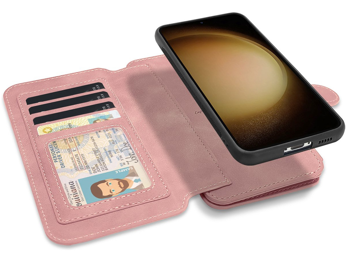 CaseMania 2in1 Wallet Ritsvak Case Roze - Samsung Galaxy A15 Hoesje