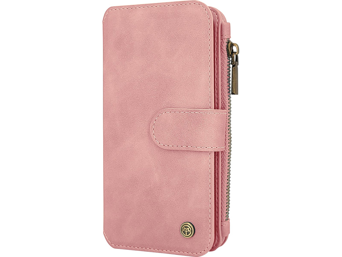 CaseMania 2in1 Wallet Ritsvak Case Roze - Samsung Galaxy A15 Hoesje