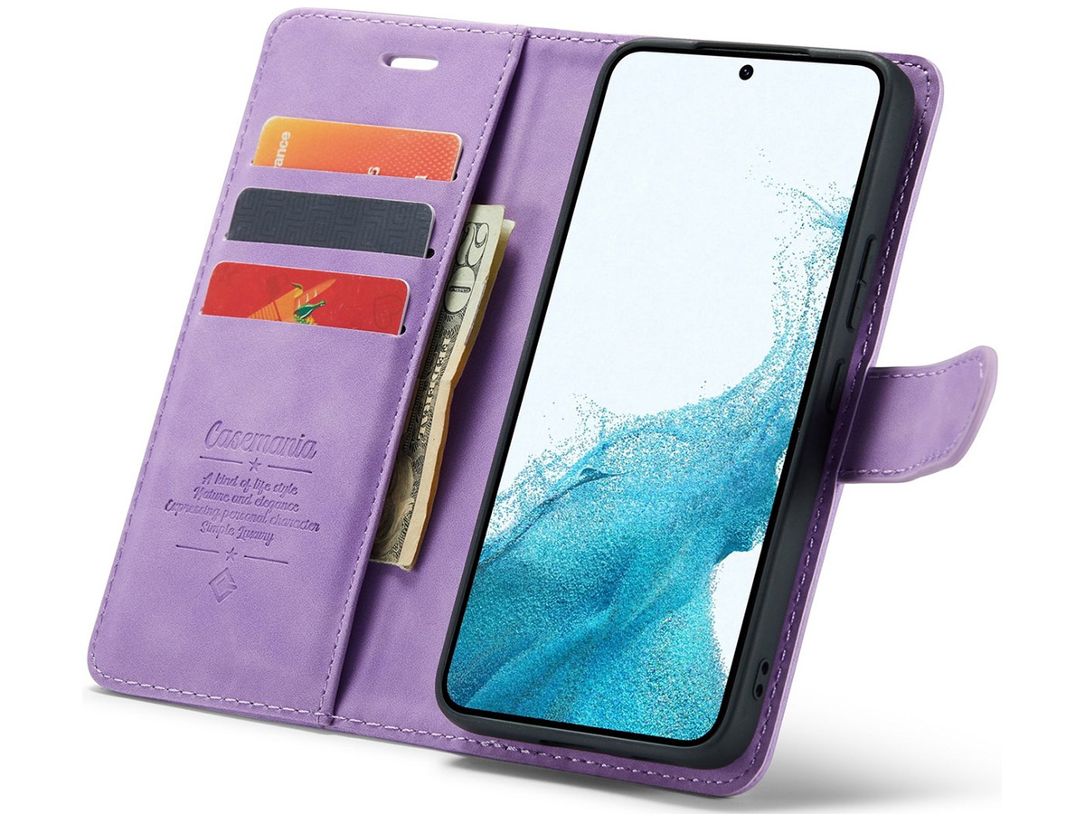 CaseMania 2in1 Magnetic Bookcase Lila Paars - Samsung Galaxy A16 Hoesje