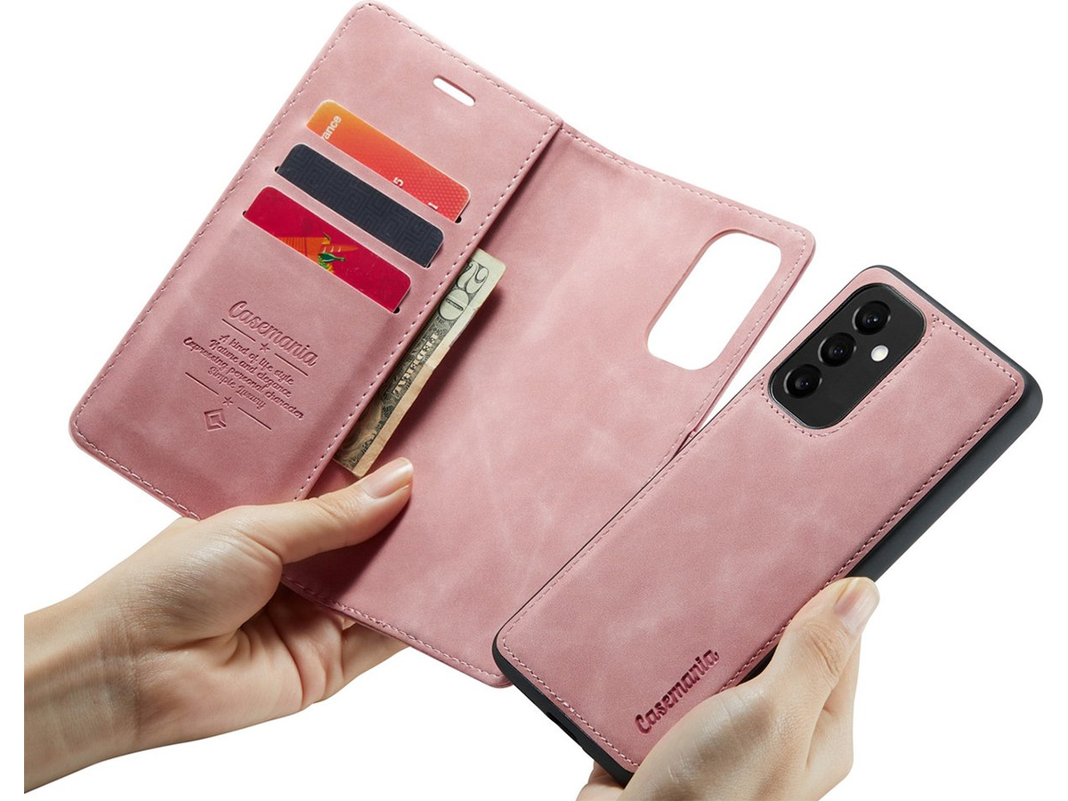 CaseMania 2in1 Magnetic Bookcase Roze - Samsung Galaxy A16 Hoesje