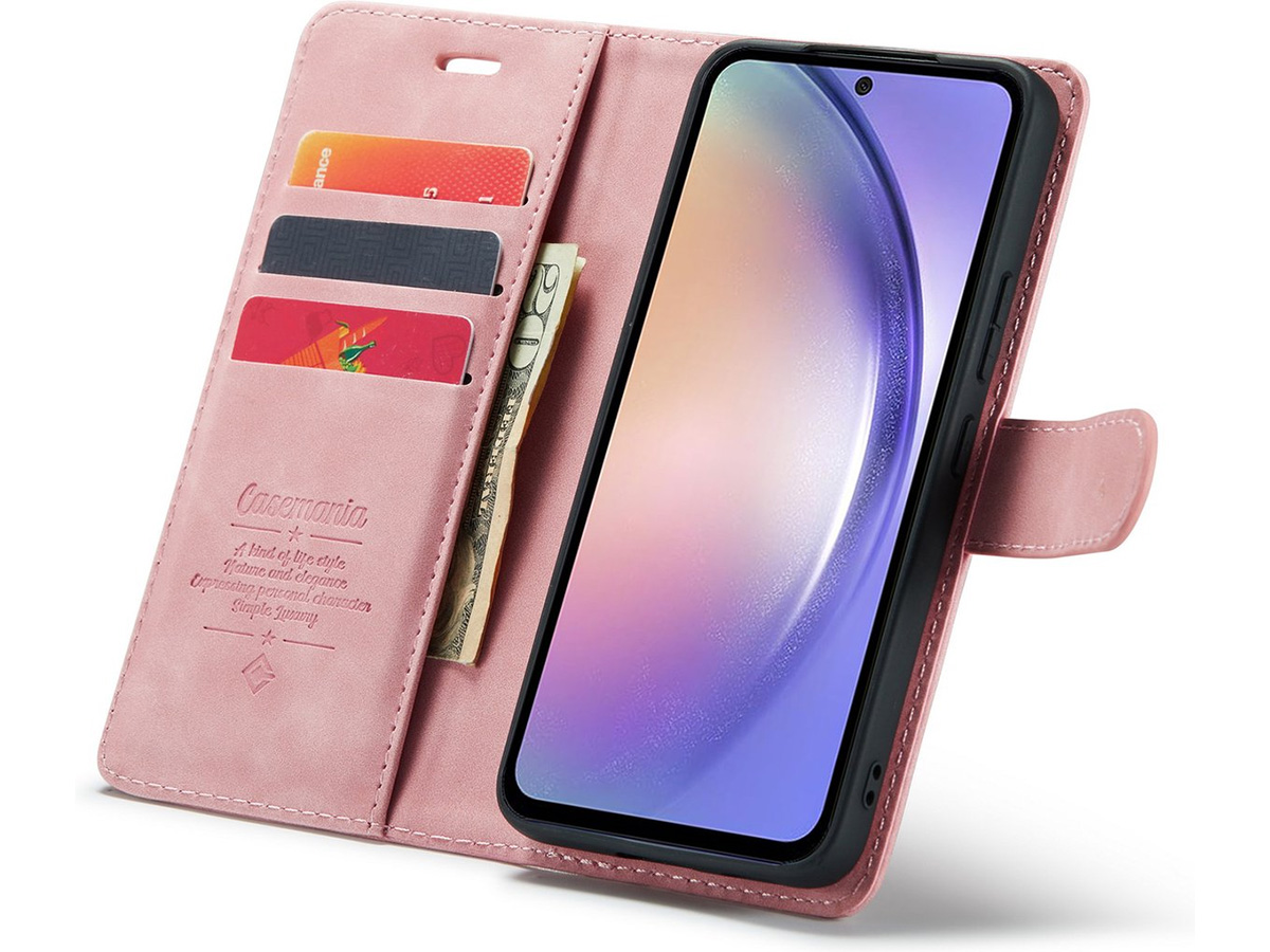 CaseMania 2in1 Magnetic Bookcase Roze - Samsung Galaxy A16 Hoesje