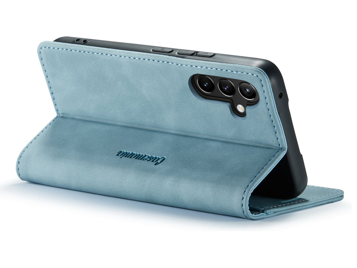 CaseMania Vintage Slim Bookcase Aqua - Samsung Galaxy A16 hoesje