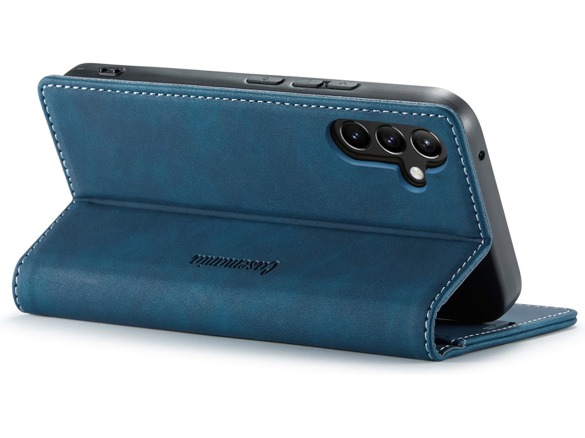 CaseMania Vintage Slim Bookcase Donkerblauw - Samsung Galaxy A16 hoesje