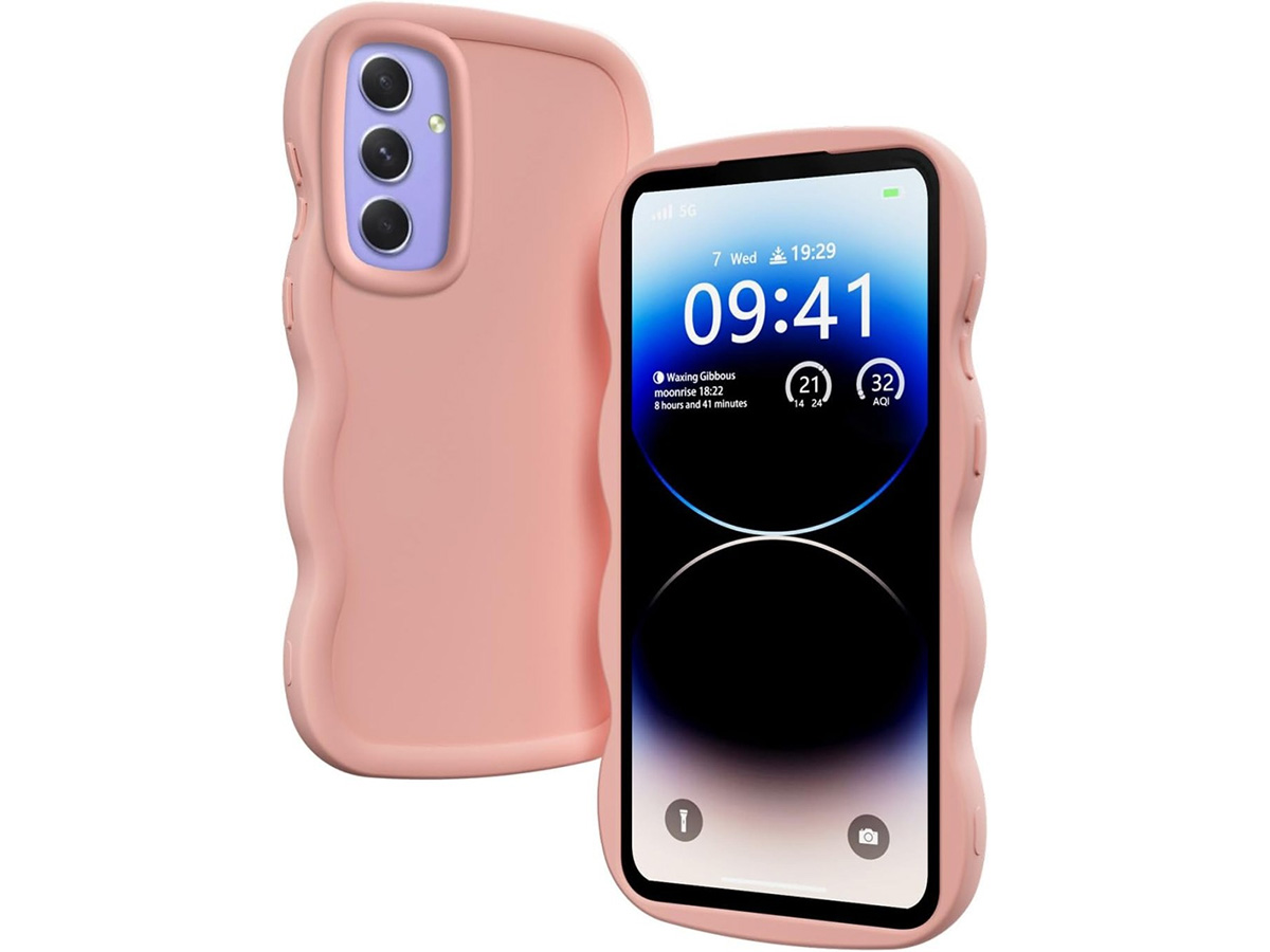 CaseMania Wave TPU Case Roze - Samsung Galaxy A16 hoesje