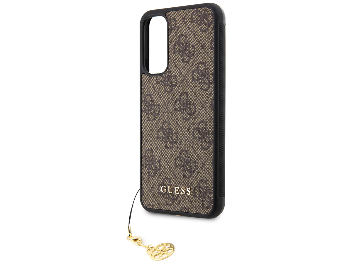 Guess Monogram Charm Case Bruin - Samsung Galaxy A34 hoesje