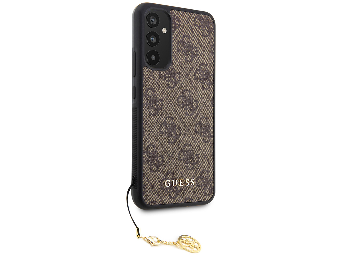 Guess Monogram Charm Case Bruin - Samsung Galaxy A34 hoesje