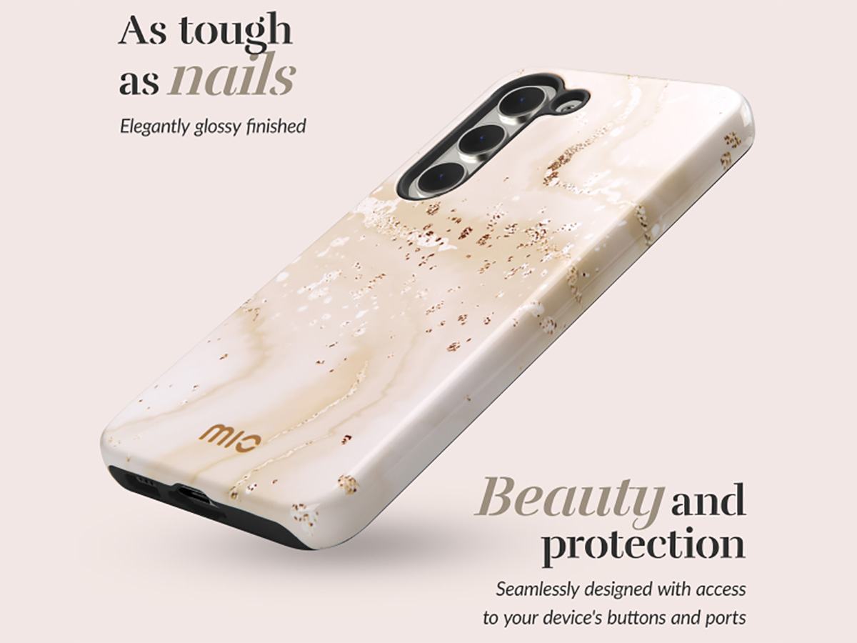 MIO Gold Marble Magsafe Case - Samsung Galaxy A35 Hoesje