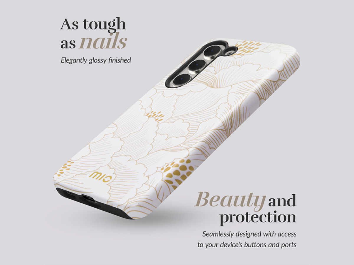 MIO White Roses Magsafe Case - Samsung Galaxy A35 Hoesje