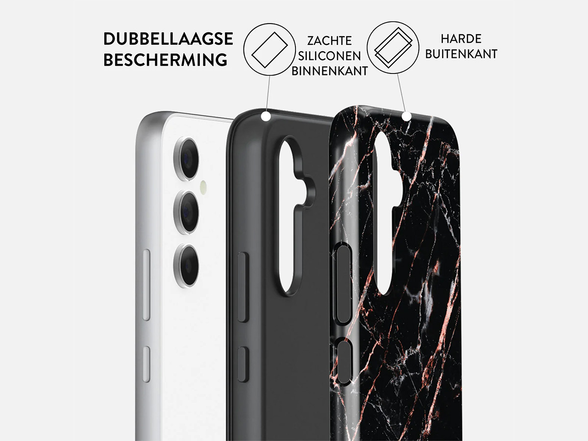 Burga Tough Case Rose Gold Marble - Samsung Galaxy A55 Hoesje