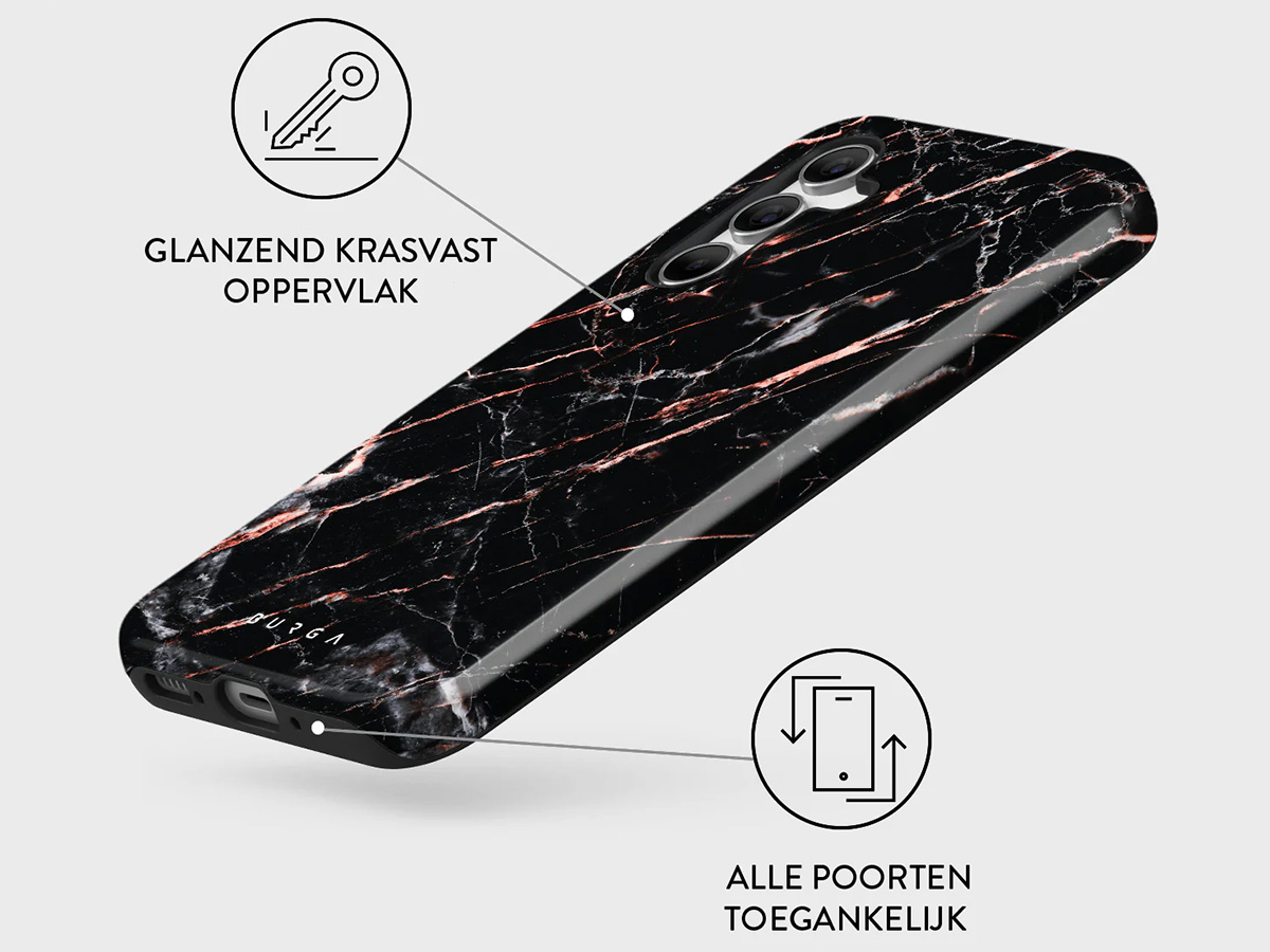 Burga Tough Case Rose Gold Marble - Samsung Galaxy A55 Hoesje