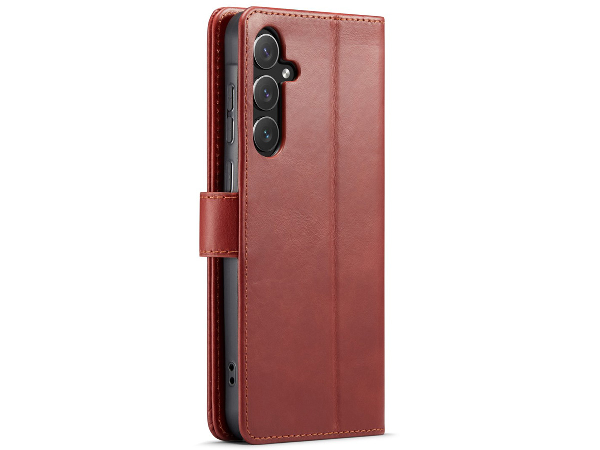 CaseMania Leather Bookcase Rood - Samsung Galaxy A55 hoesje