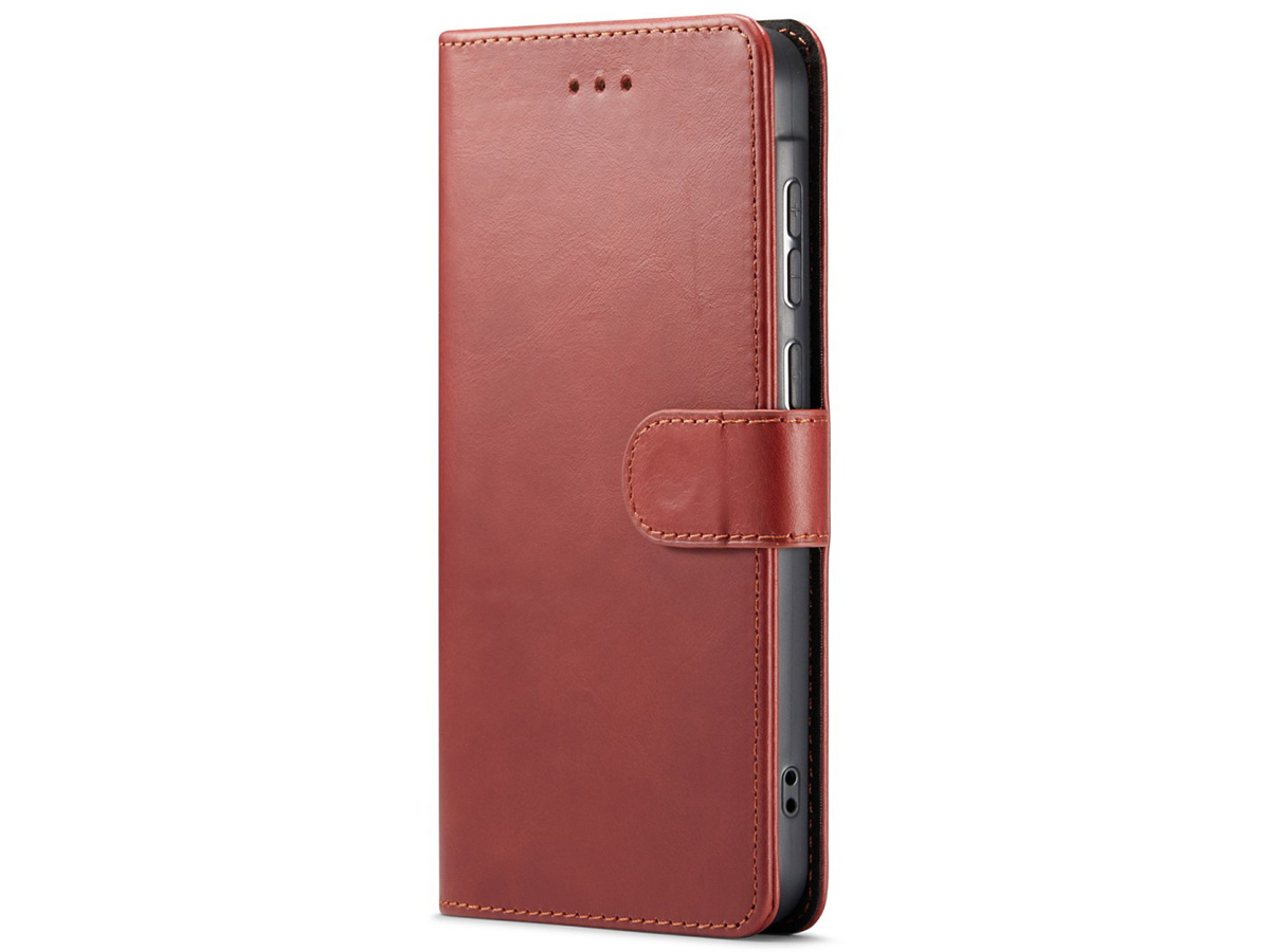 CaseMania Leather Bookcase Rood - Samsung Galaxy A55 hoesje