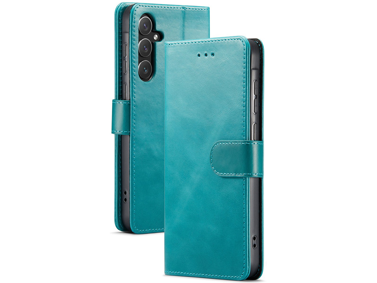 CaseMania Leather Bookcase Turquoise - Samsung Galaxy A55 hoesje