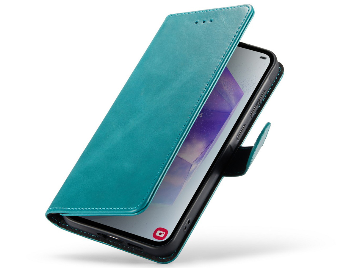 CaseMania Leather Bookcase Turquoise - Samsung Galaxy A55 hoesje