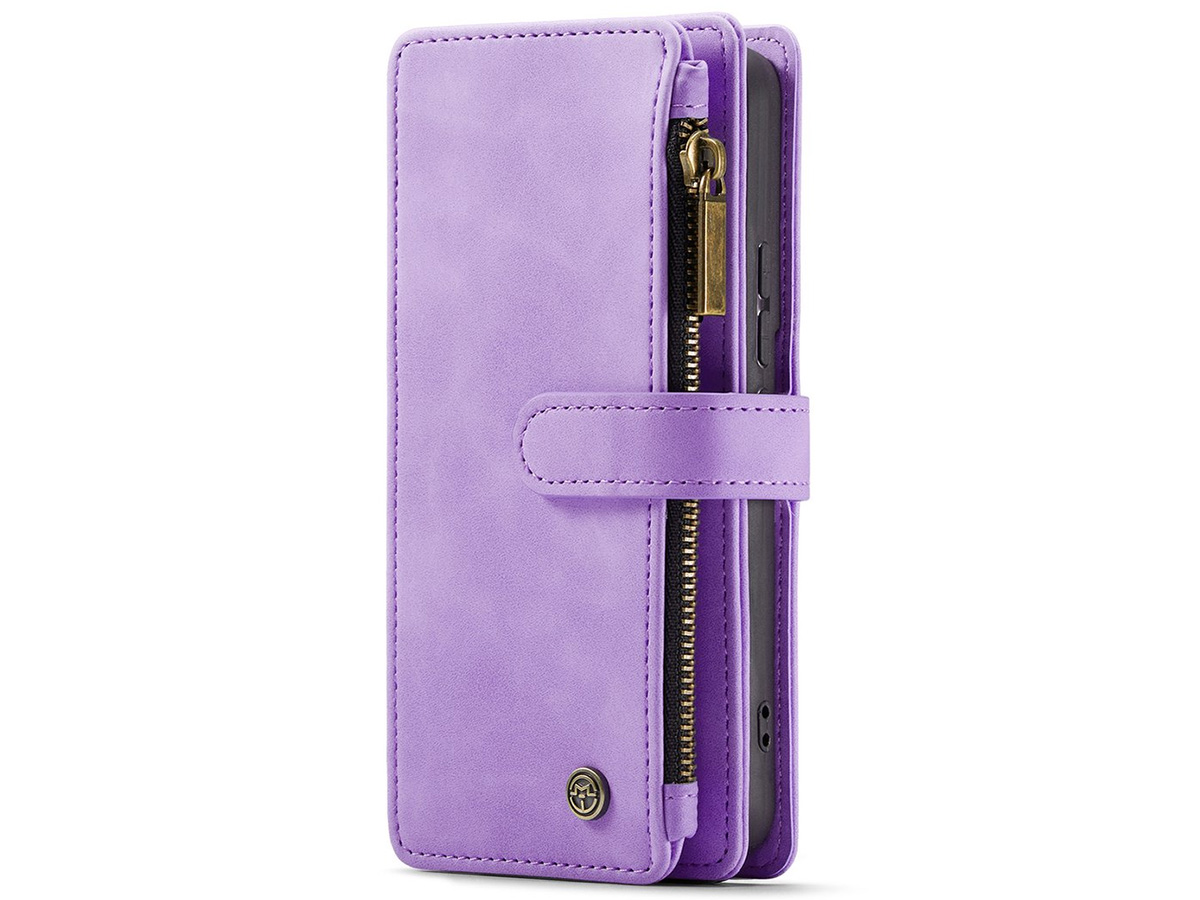 CaseMania Ritsvak Wallet Case Lila Paars - Samsung Galaxy A55 Hoesje