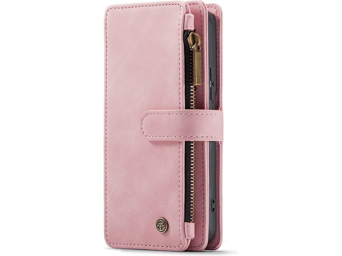 CaseMania Ritsvak Wallet Case Roze - Samsung Galaxy A55 Hoesje