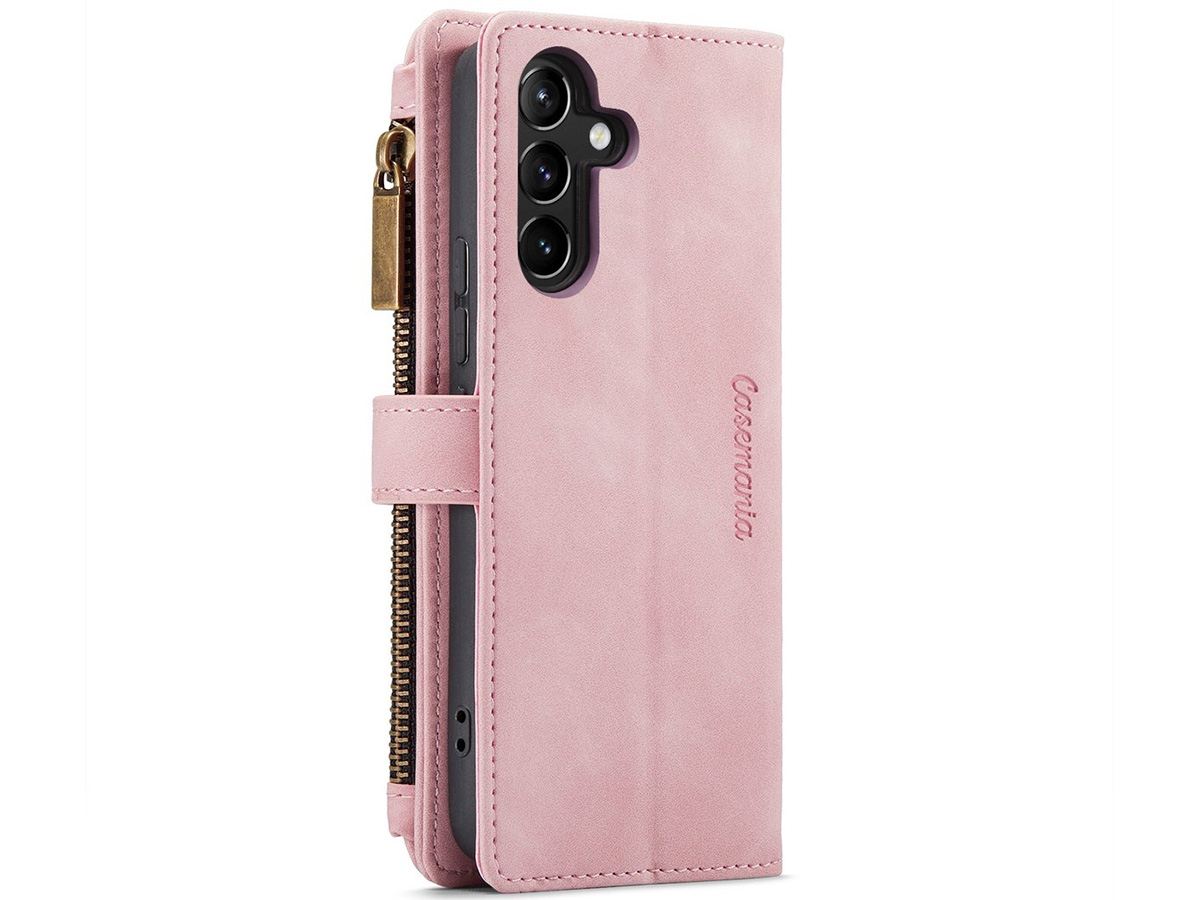 CaseMania Ritsvak Wallet Case Roze - Samsung Galaxy A55 Hoesje