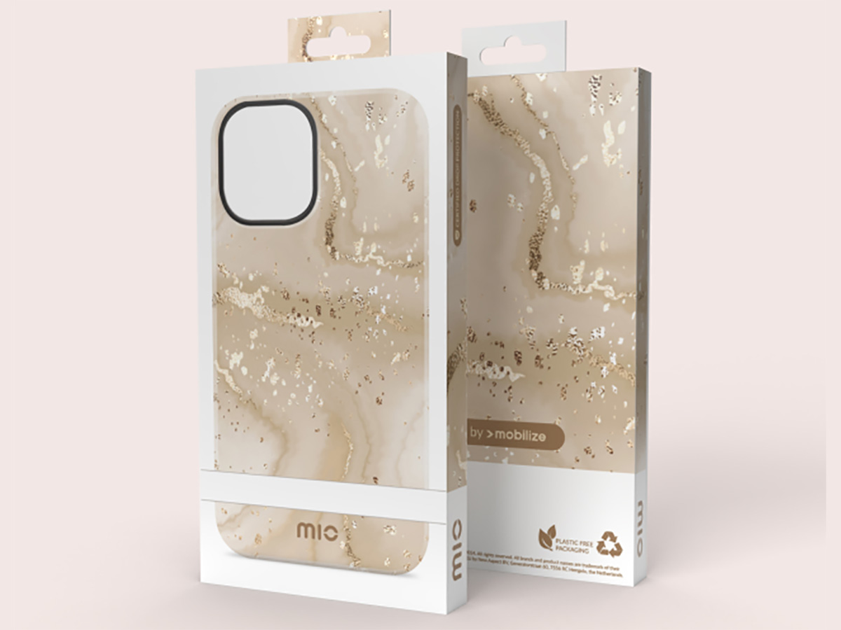 MIO Gold Marble Magsafe Case - Samsung Galaxy A55 Hoesje