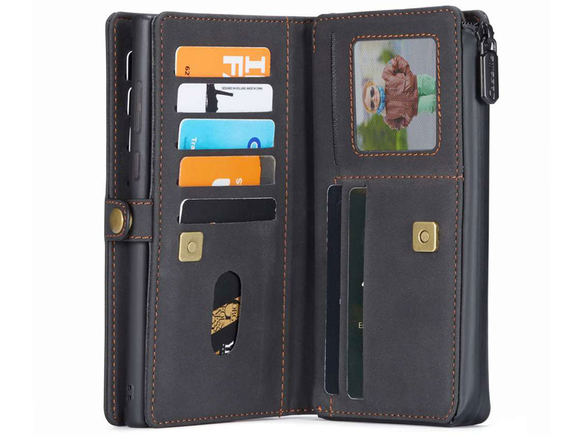 CaseMe 2in1 Multi Wallet Case Zwart - Samsung Galaxy Note 20 Hoesje