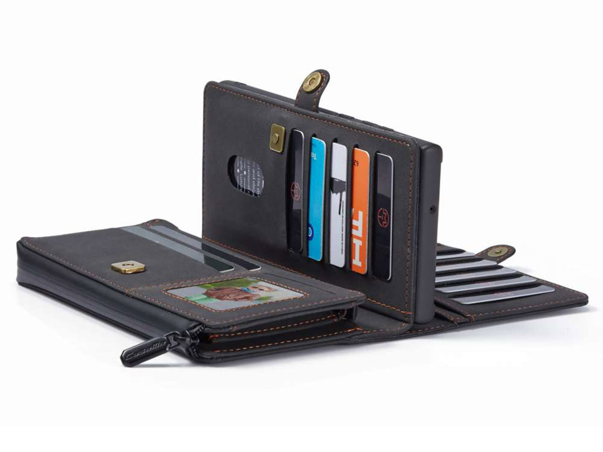 CaseMe 2in1 Multi Wallet Case Zwart - Samsung Galaxy Note 20 Hoesje