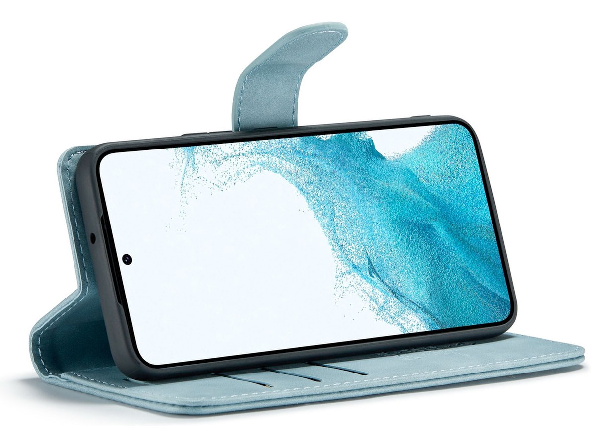 CaseMania 2in1 Magnetic Bookcase Aqua - Samsung Galaxy S24 FE Hoesje