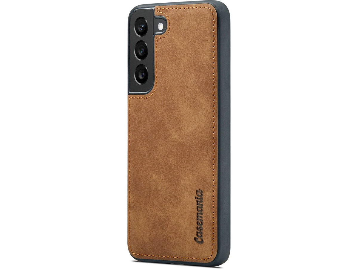 CaseMania 2in1 Magnetic Bookcase Cognac - Samsung Galaxy S24 FE Hoesje