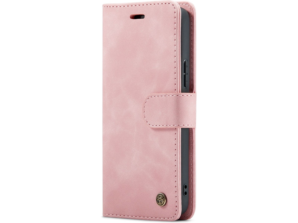 CaseMania 2in1 Magnetic Bookcase Roze - Samsung Galaxy S24 FE Hoesje