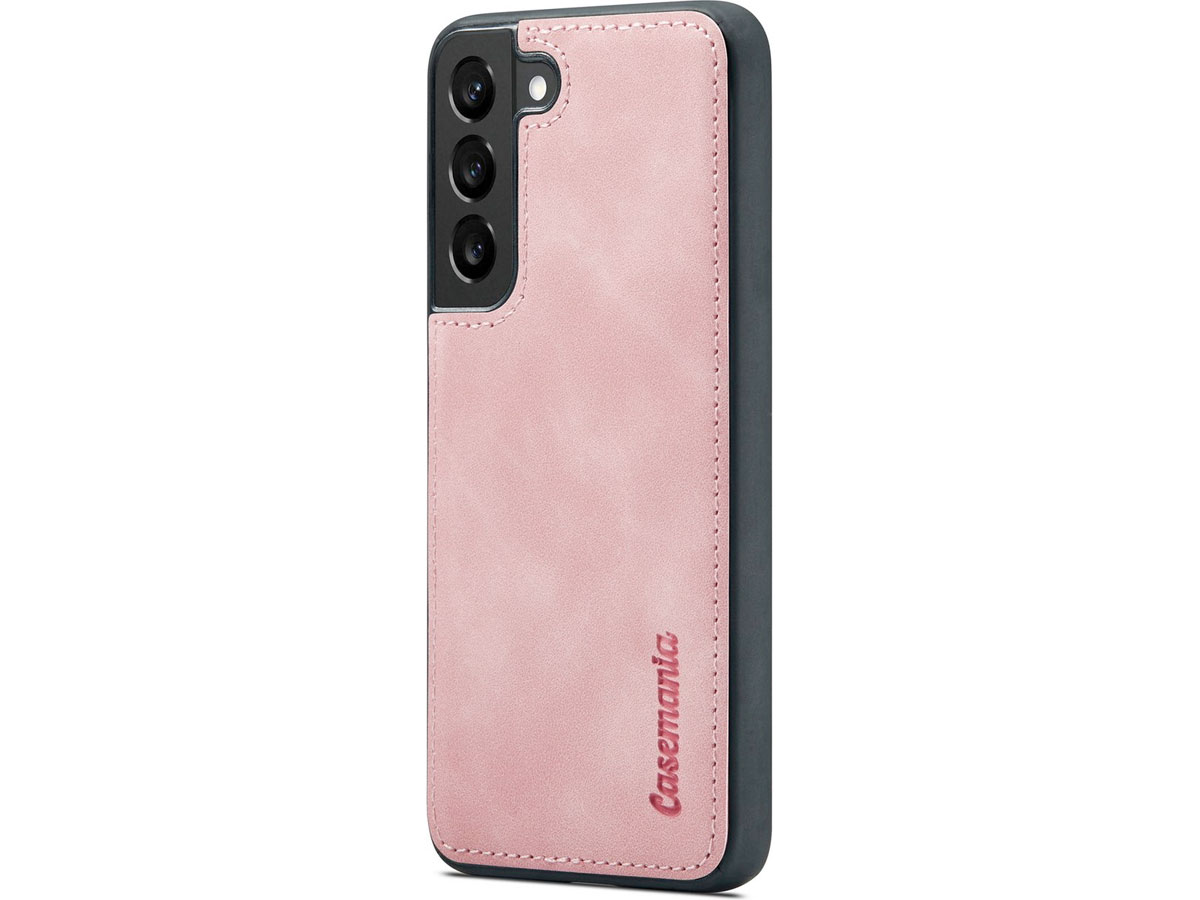 CaseMania 2in1 Magnetic Bookcase Roze - Samsung Galaxy S24 FE Hoesje