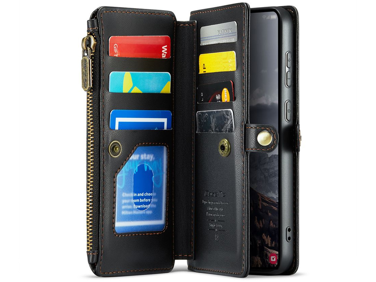 CaseMe Crossbody Wallet Ritsvak Case - Samsung Galaxy S24 FE Hoesje