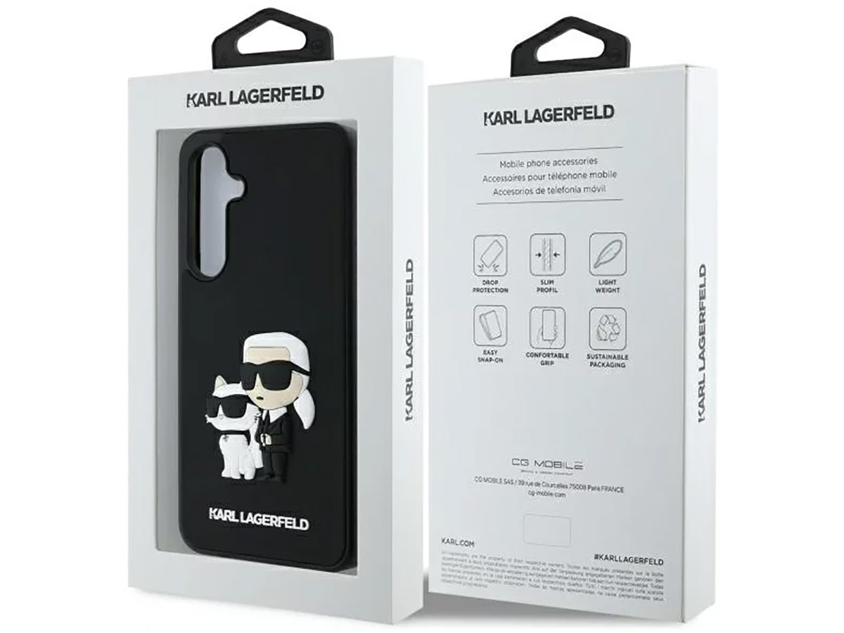 Karl Lagerfeld 3D Ikonik Duo Case - Samsung Galaxy S24 FE hoesje