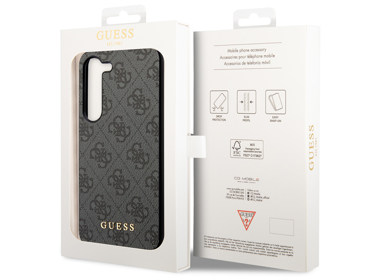 Guess Monogram Charm Case Grijs - Samsung Galaxy S24+ hoesje