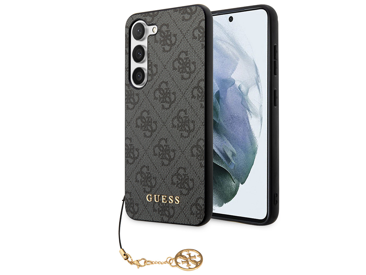 Guess Monogram Charm Case Grijs - Samsung Galaxy S24+ hoesje