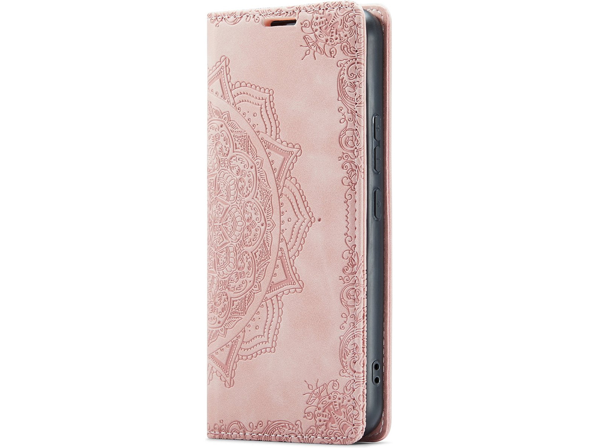 CaseMania Mandala BookCase Roze - Samsung Galaxy S24 Ultra hoesje