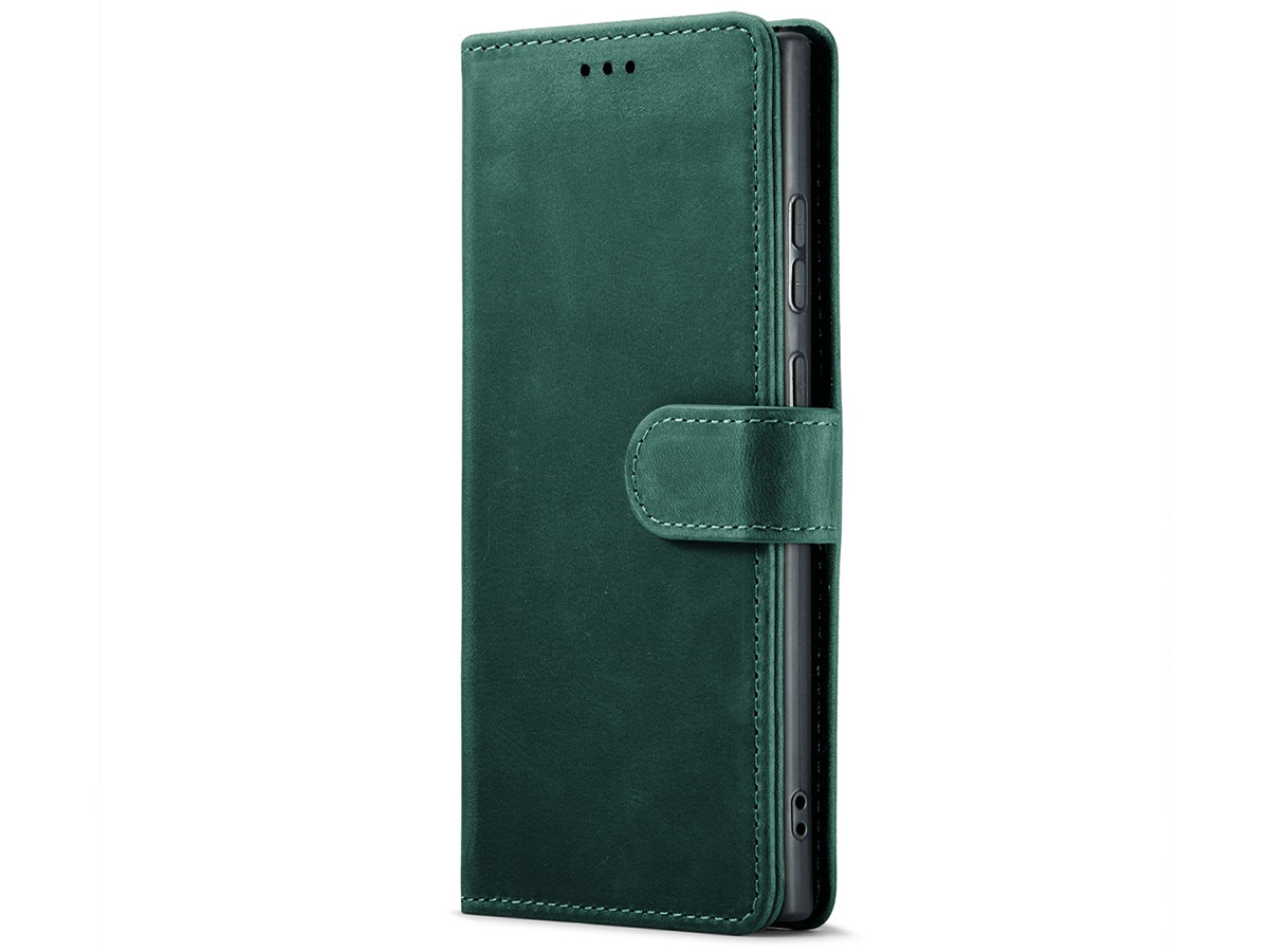 CaseMania Vintage Leather Case Groen - Samsung Galaxy S24 Ultra hoesje