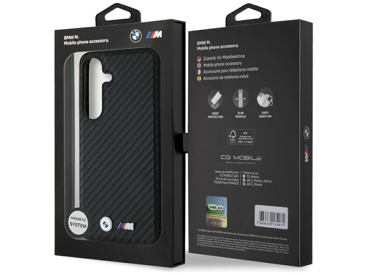 BMW M Carbon PU MagSafe Case - Samsung Galaxy S25 hoesje