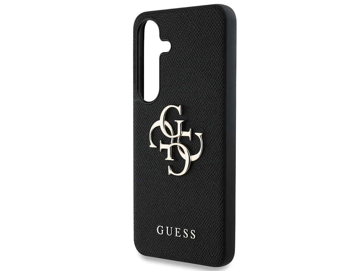 Guess Big 4G Emblem Case Zwart - Samsung Galaxy S25 hoesje