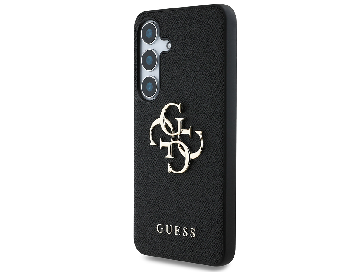 Guess Big 4G Emblem Case Zwart - Samsung Galaxy S25 hoesje