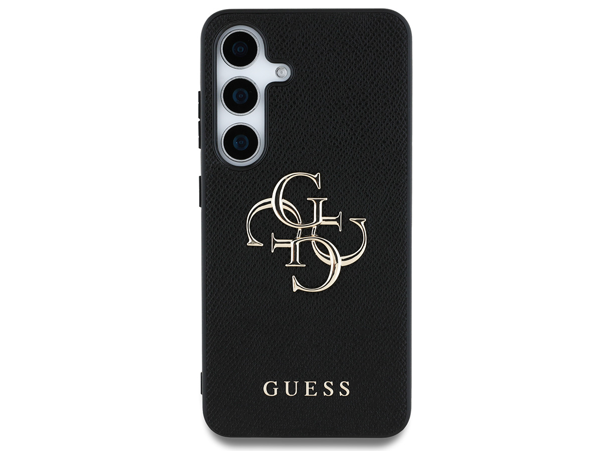 Guess Big 4G Emblem Case Zwart - Samsung Galaxy S25 hoesje