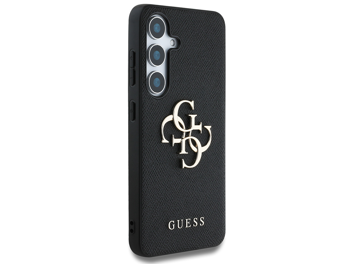 Guess Big 4G Emblem Case Zwart - Samsung Galaxy S25 hoesje