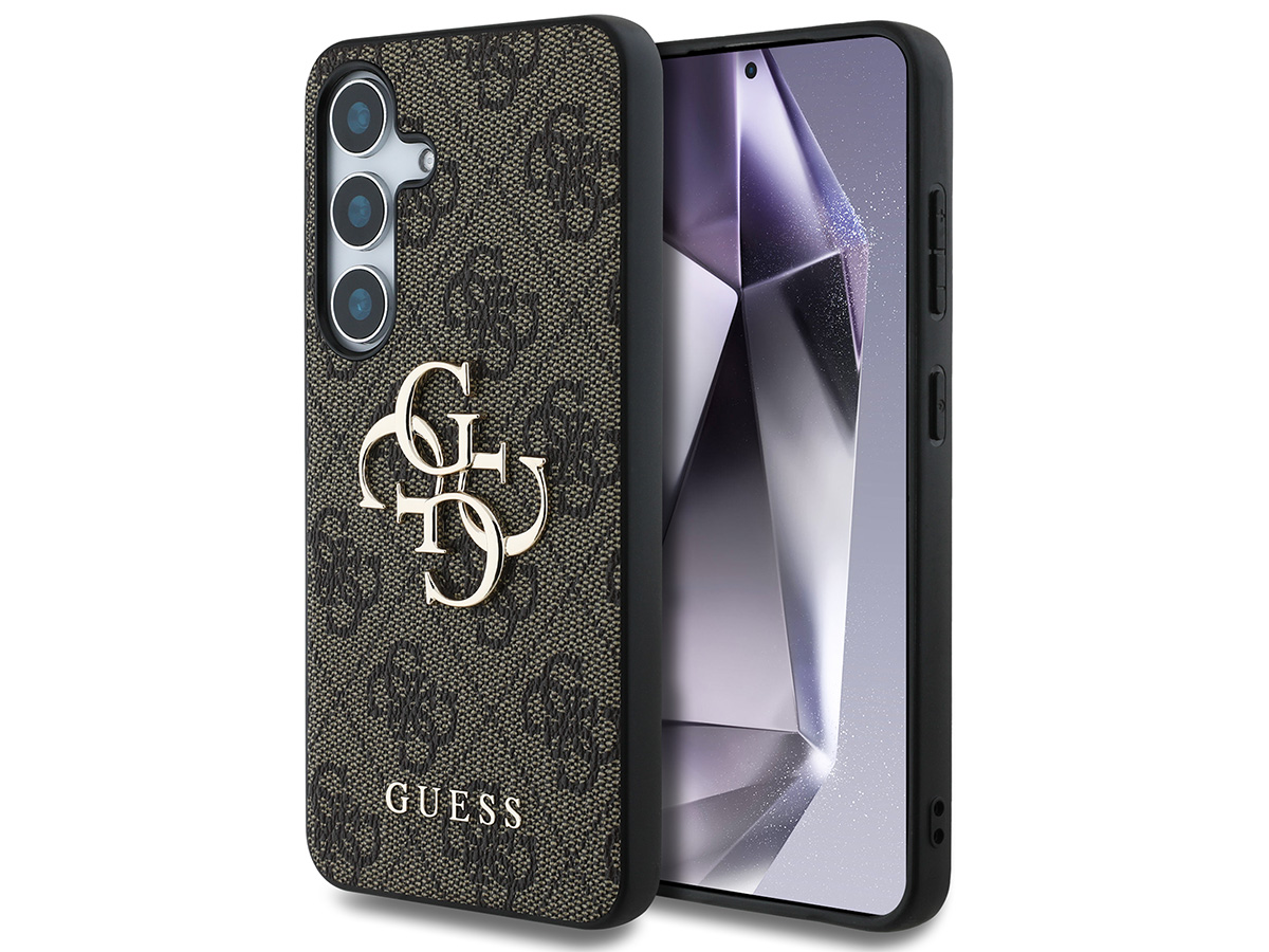 Guess Big 4G Monogram Case Bruin - Samsung Galaxy S25 hoesje