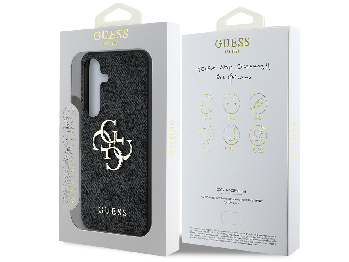 Guess Big 4G Monogram Case Grijs - Samsung Galaxy S25 hoesje