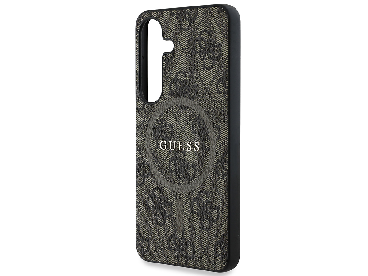 Guess Monogram MagSafe Case Bruin - Samsung Galaxy S25 hoesje