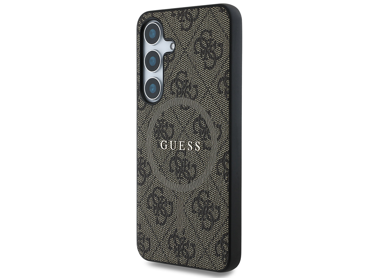 Guess Monogram MagSafe Case Bruin - Samsung Galaxy S25 hoesje