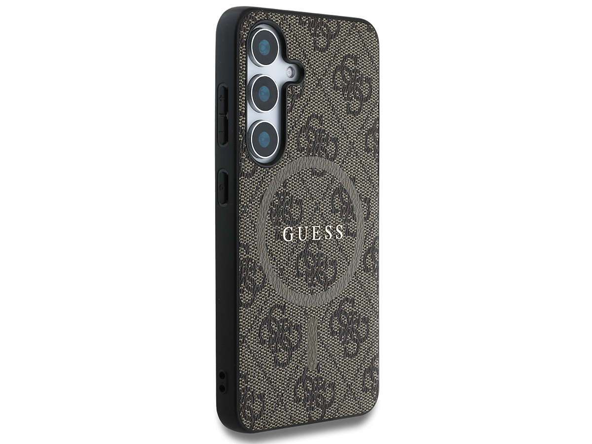 Guess Monogram MagSafe Case Bruin - Samsung Galaxy S25 hoesje