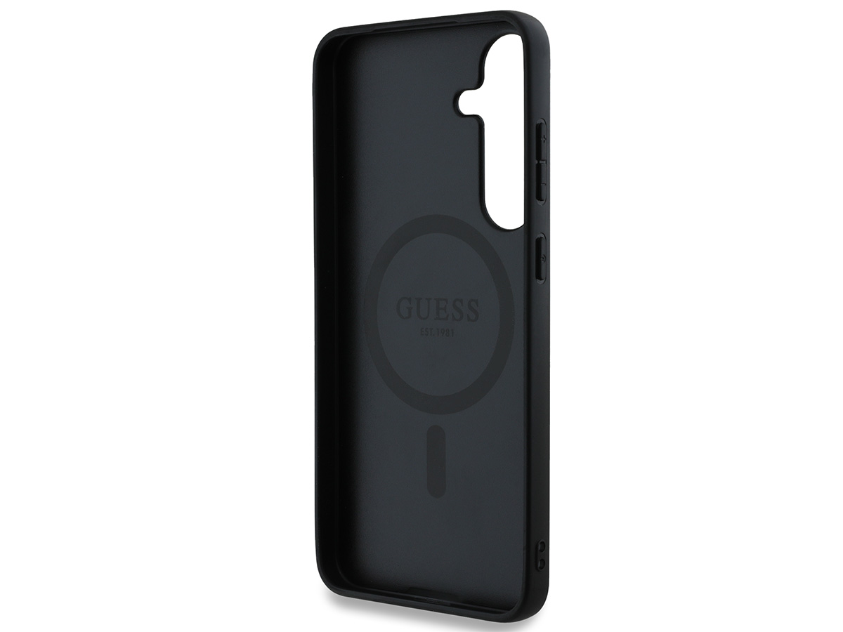 Guess Monogram MagSafe Case Grijs - Samsung Galaxy S25 hoesje