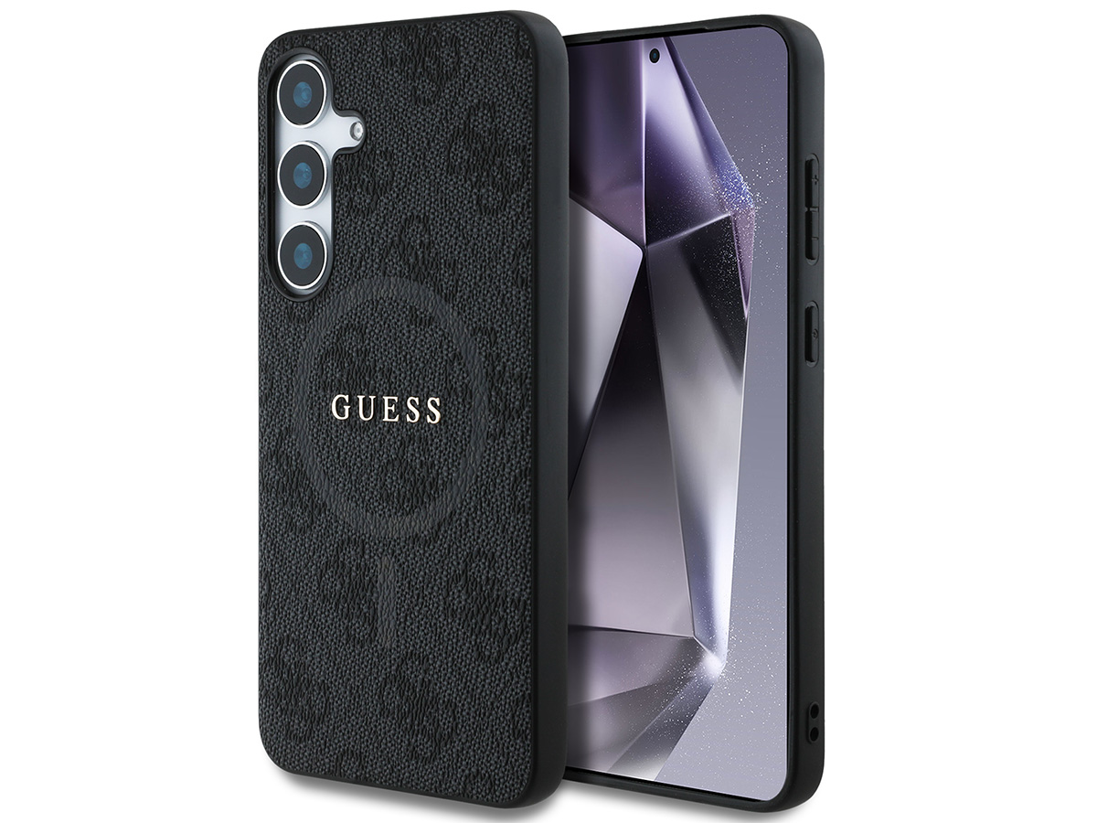 Guess Monogram MagSafe Case Grijs - Samsung Galaxy S25 hoesje