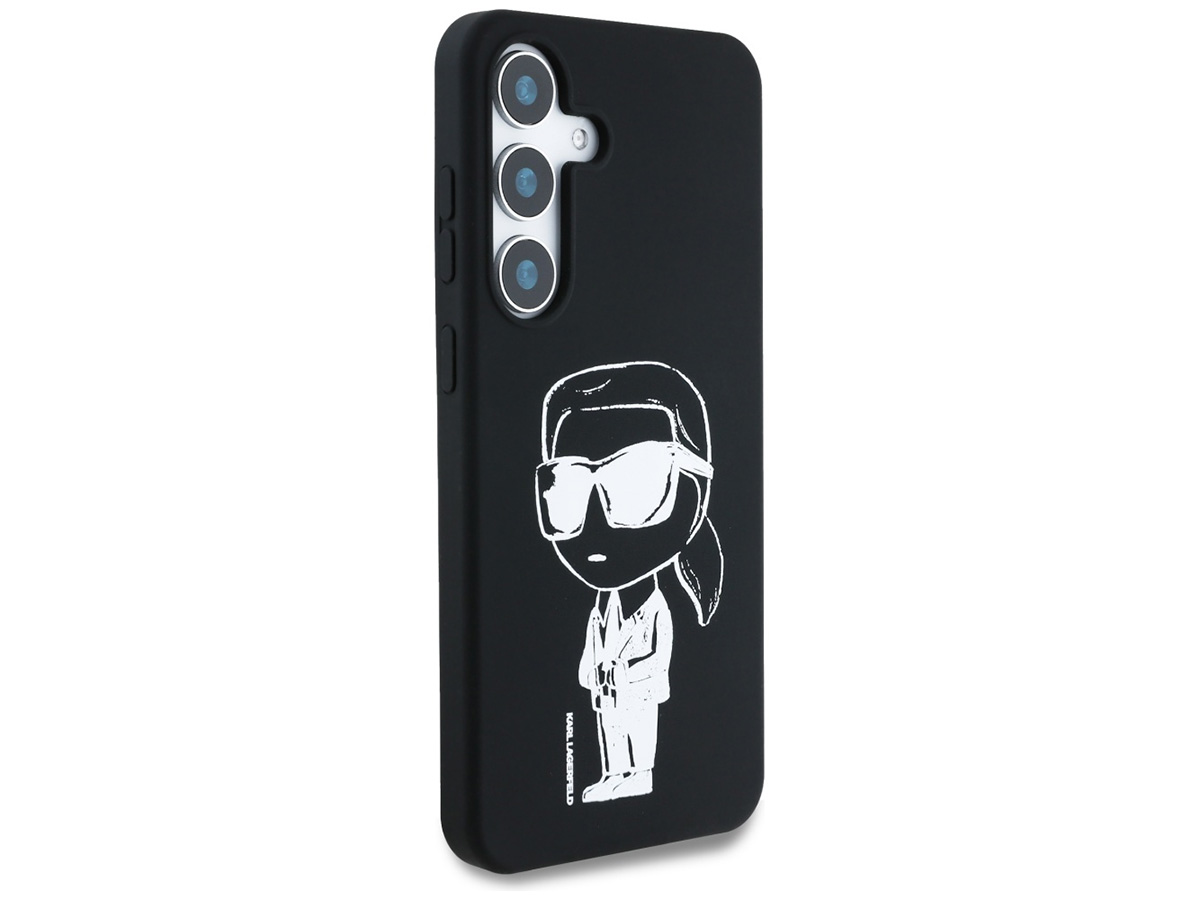 Karl Lagerfeld Graffiti MagSafe Case Zwart - Samsung Galaxy S25 hoesje