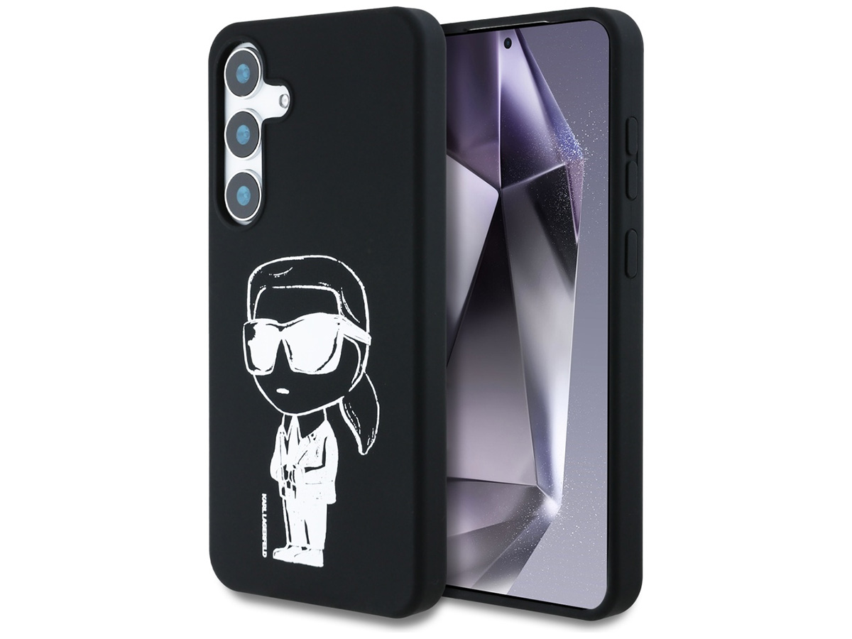 Karl Lagerfeld Graffiti MagSafe Case Zwart - Samsung Galaxy S25 hoesje