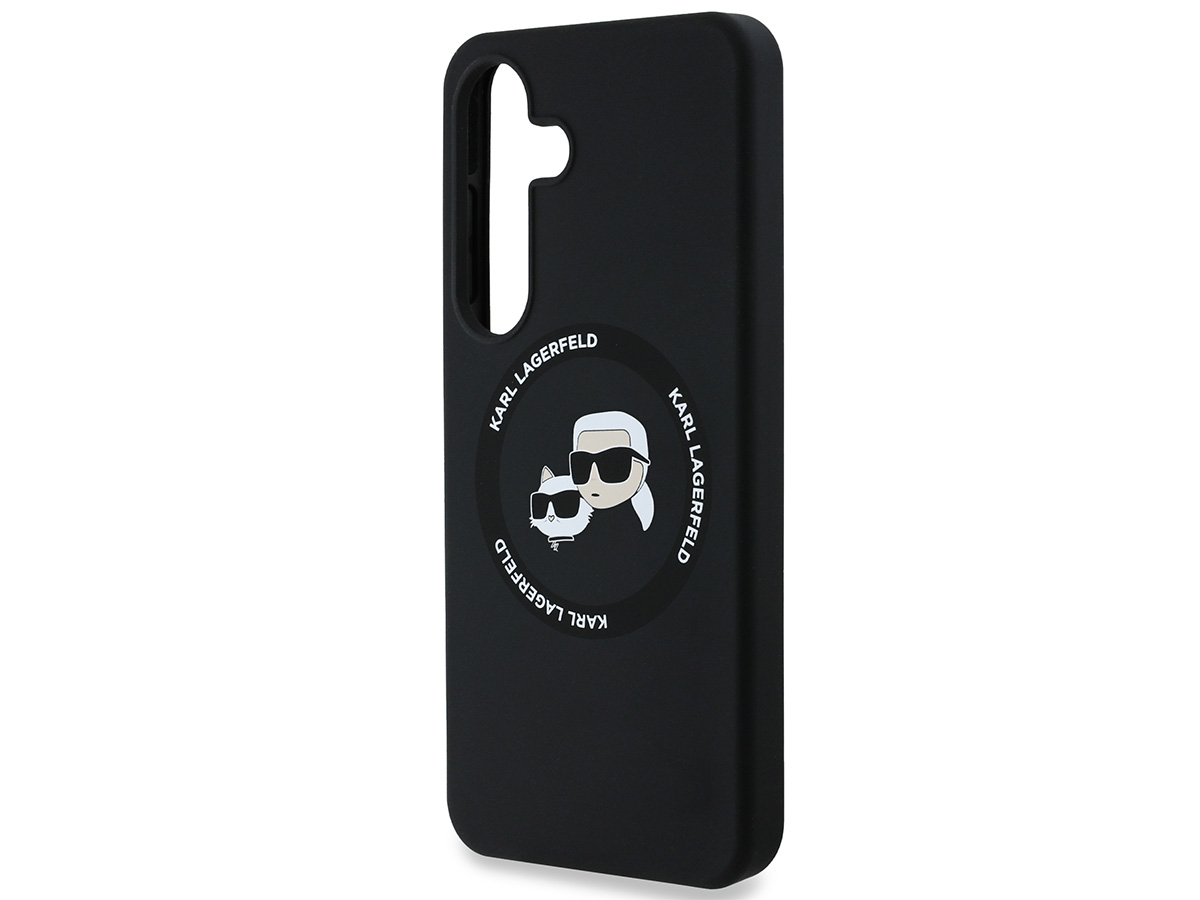 Karl Lagerfeld Ikonik Duo MagSafe Case Zwart - Samsung Galaxy S25 hoesje